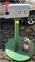 Lot with Mailbox, Metal Stand and Fire