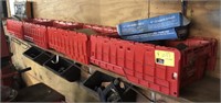 Red Containers w/ Various Tools And Fasteners