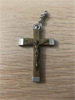 Vintage Cross Wood Marked Lourdes France Crucifix