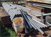 Lot of Metal Fence Piping, 10'L 2 1/2"D