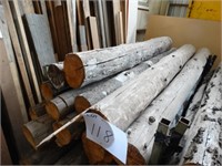 Stillage & Contents Approx 25 lengths Pine Logs