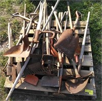 Pallet of Various Used Yard Tools