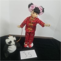 China Doll with Panda Jewelry