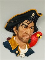 Pirate & parrot wall hanging- 14"