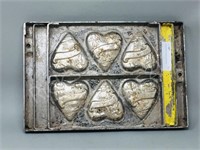 vintage metal chocolate mold - Be My Valentine.