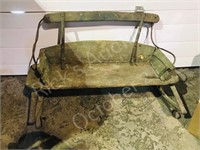 antique wagon / sled seat w/ original spring base