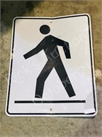 Reflective aluminum "Cross walk " sign