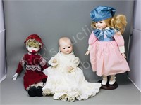 vintage collection-dolls  3 pcs