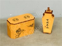 2- oriental style tea containers