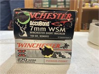 20 - 7mm WSM and 20 - 270 WSM Ammo with Dies