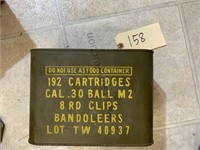 192 - .30-06 Ball M2 Ammo in Garand Clips