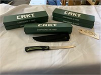 5 CRKT Folding Clark Fork Fillet Knives
