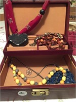 Jewelry box & misc. jewelry