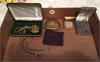 Vintage compacts & necklaces