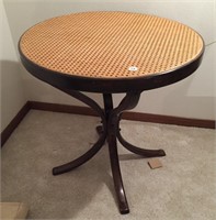 Caned topped table