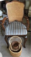 Occassional chair & baskets
