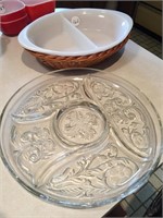 Glassbake dish & serving plate