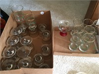 2 Boxes of Christmas glasses
