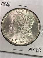 1896 Morgan Silver Dollar MS63