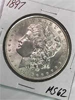 1897 Morgan Silver Dollar MS62