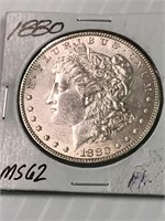 1880 Morgan Silver Dollar MS62