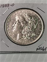1883-O Morgan Silver Dollar MS61