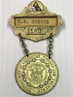 Vintage 1925 Medal locomotive Firemen Enginemen