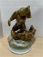 Zsolnay Hungary - Bears Figure - Signed / Dated