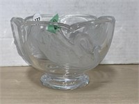 Glass Swan Motif Bowl