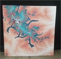 Large abstract painting on canvas