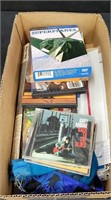 Box of DVDs, CDs etc