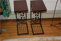 Pair Metal Fern Stands