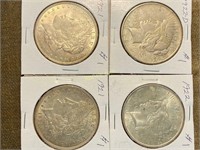 4 Silver Dollars - 2 1921 Morgan; 1922 & 1922-D