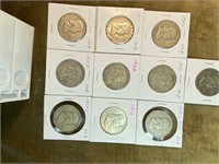 Franklin Half Dollars - 1952,1953-D,1948,