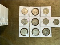 Franklin Half Dollars - 1956, 1952, 1951, 1958-D