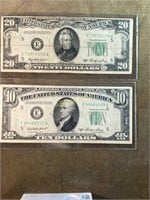 Series 1950 $20 & $10 Federal Reserve Notes