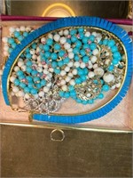 Box of unusual Vintage Costume Jewelry