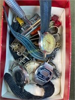 Box of Misc.Watches, Razor/Cuff Links