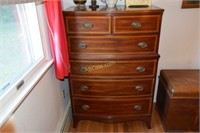 Drexel  2 over 4 Bow front Mahogany Chest