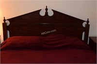 Mahogany Double Bed w/Arch Pediment