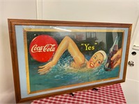 Rare 1945 Coca Cola Cardboard advertising with Koa
