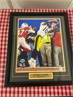 Santonio Holmes Autographed framed photo with