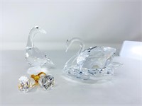 3 Pcs Signed Swarovski Crystal