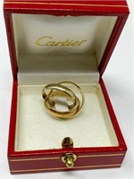 750 18k Cartier Trinity Ring size 48/4.5 with box
