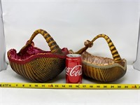 2 Silk lined Armadillo basket/purses