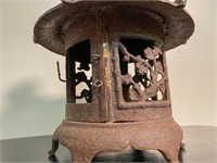 Vintage Rustic Asian Metal garden pagoda