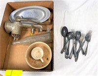 food grinder- antique flatware