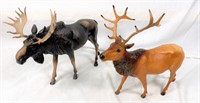 like new- Breyer plastic Moose & Elk figurines