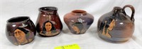 Hand thrown FraMae art pottery- Native American