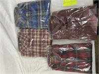 4 new flannels -large